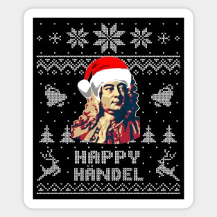 George Frideric Handel Funny Christmas Sticker